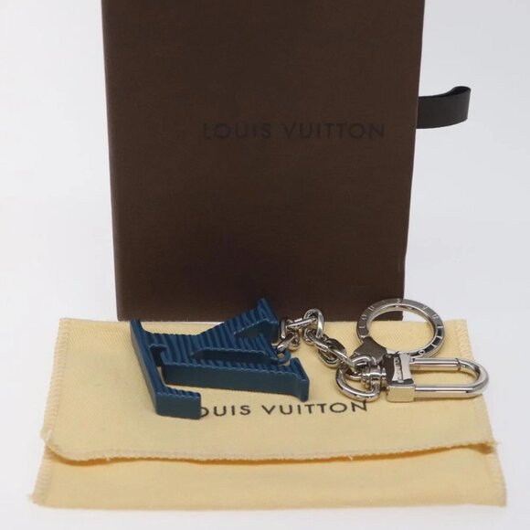 LOUIS VUITTON Porte Clesprinted initials LV Key Holder Blue M67148 LV Auth MY096 - Picture 9 of 9